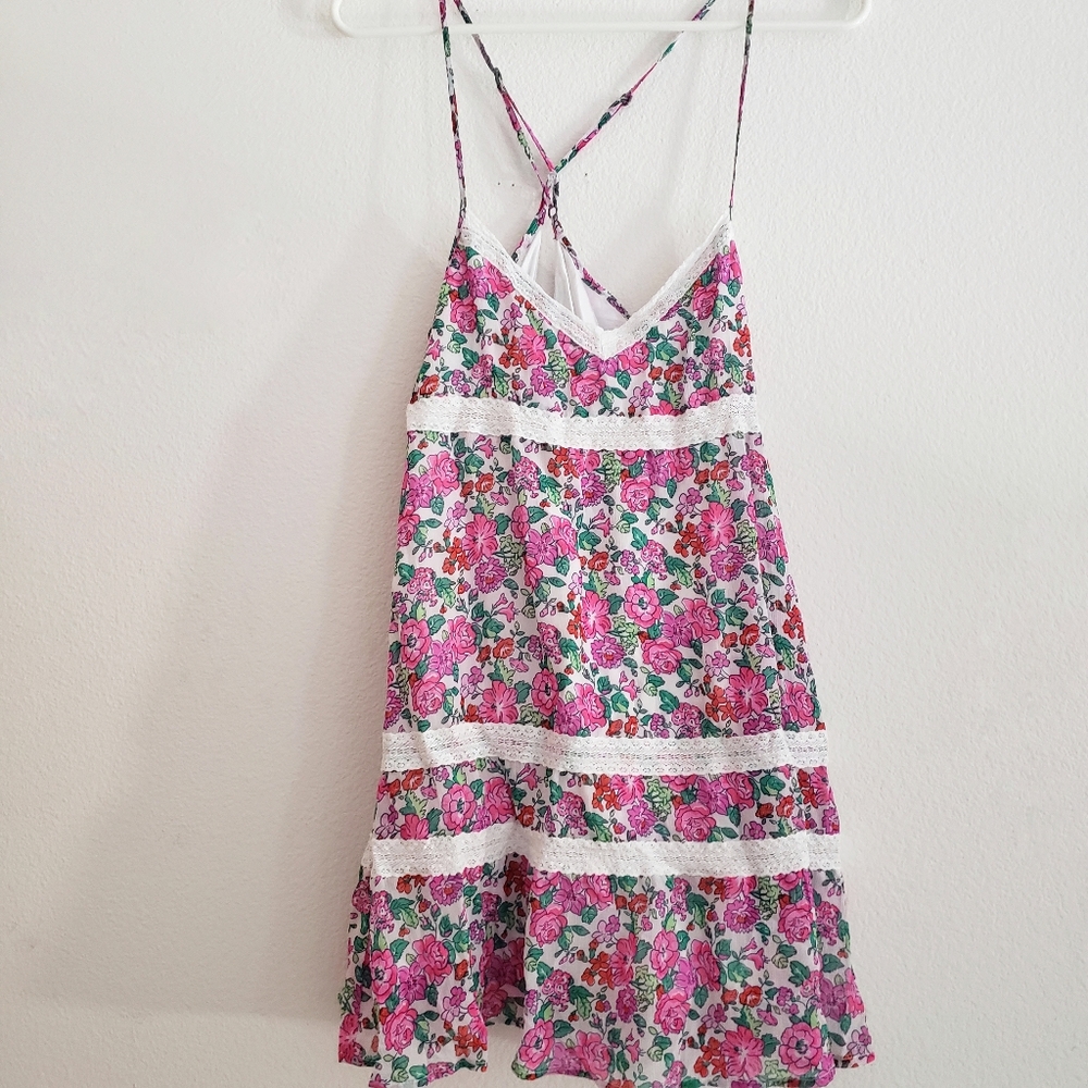 Hollister Floral Pink Mini Dress